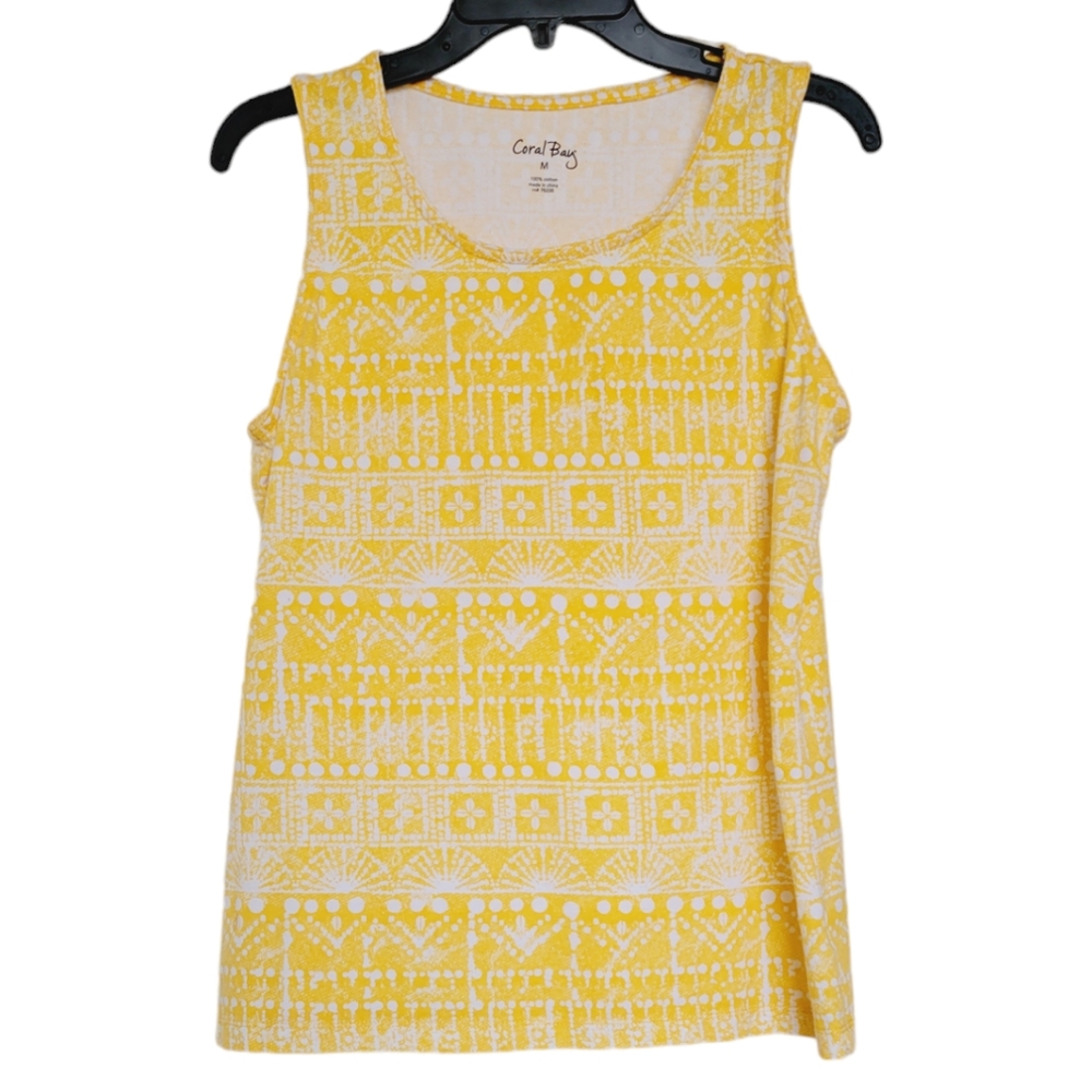 Coral Bay Print Cotton Tank Top